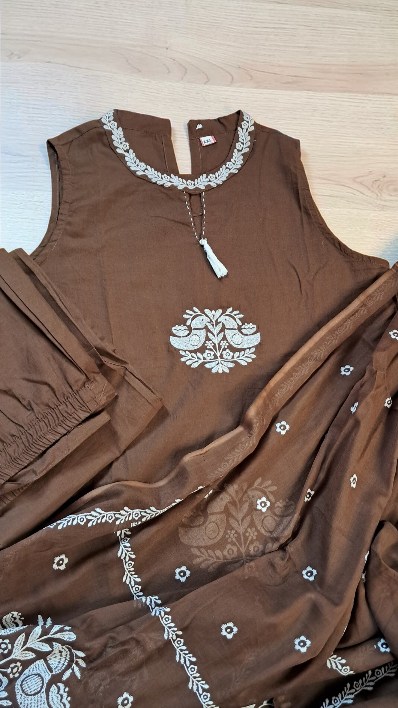 Cocoa Muse Suit – Brown Halter Neck Cotton